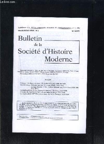 BULLETIN DE LA SOCIETE D HISTOIRE MODERNE- 18me srie- N2- 90me anne- L'Espagne de 1618  1725- L'Europe de l'Atlantique  l'Oural, voyage autour d'un mot