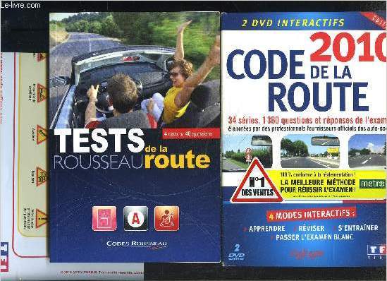 CODE DE LA ROUTE 2010- VENDU SANS LES 2 DVD- TESTS ROUSSEAU DE LA ROUTE
