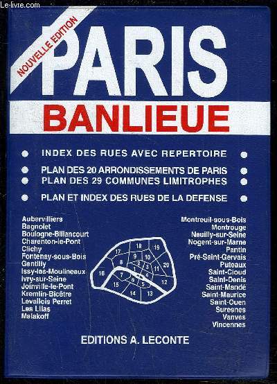 PARIS BANLIEUE- INDEX- PLAN