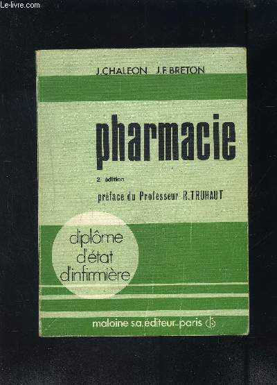 PHARMACIE- DIPLOME D ETAT D INFIRMIERE