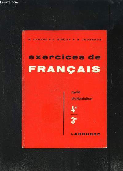 EXERCICES DE FRANCAIS- CYCLE D ORIENTATION 4e ET 3e