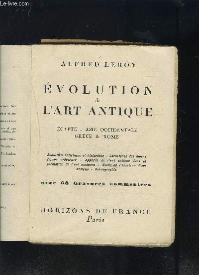 EVOLUTION DE L ARTANTIQUE EGYPTE ASIE OCCIDENTALE GRECE ET ROME