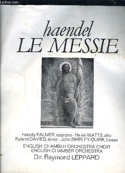 HAENDEL LE MESSIE- Texte en anglais et franais