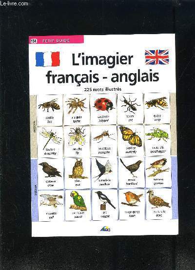 1 PLAQUETTE: PETIT GUIDE N151- LIMAGIER FRANCAIS- ANGLAIS- 225 mots illustrs