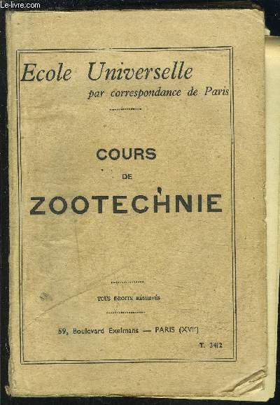 COURS DE ZOOTECHNIE