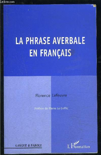 LA PHRASE AVERBALE EN FRANCAIS