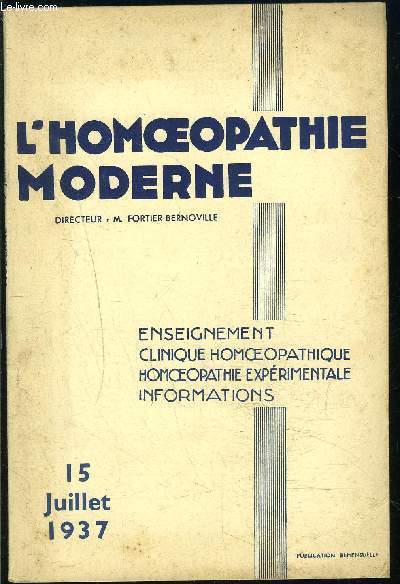 L HOMEOPATHIE N14- JUILL 1937- CONSTITUTIONS ET TEMPERAMENTS