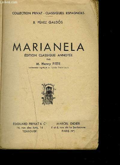 MARIANELA- Texte en espagnol- Notes traduites en franais