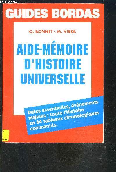 GUIDES BORDAS- AIDE MEMOIRE D HISTOIRE UNIVERSELLE