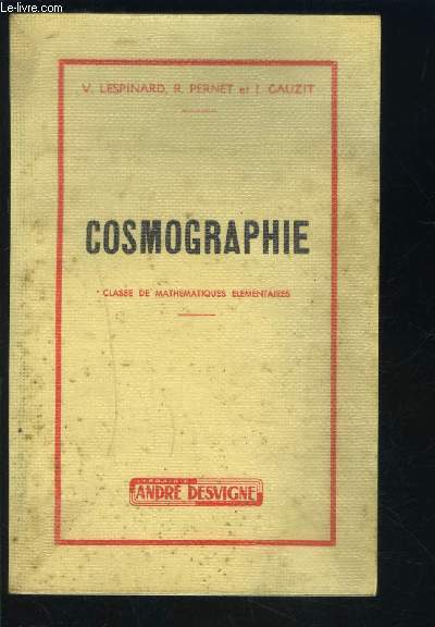 COSMOGRAPHIE- CLASSE DE MATHEMATIQUES ELEMENTAIRES