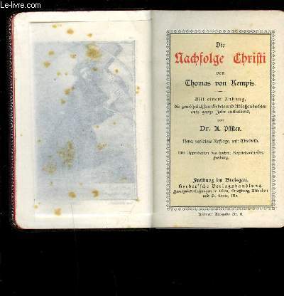 DIE MACHFOLGE CHRIFTI VON THOMAS VON KEMPIS- N34- Texte en allemand