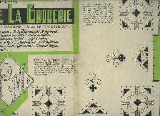 TOUTE LA BRODERIE- N117 JUIN 1963- 13e anne- monogrammes taies assortis  l'alphabet drap- Perroquet commun- Le paon- la promenade...