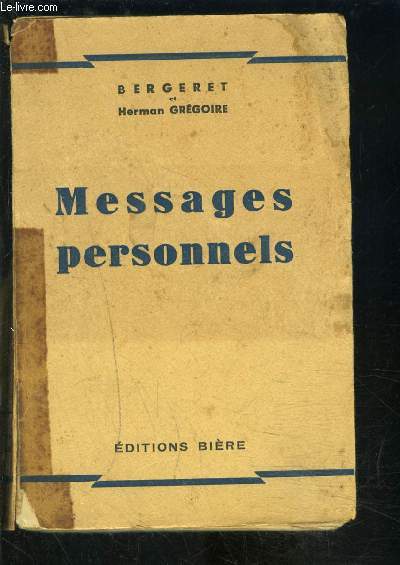 MESSAGES PERSONNELS