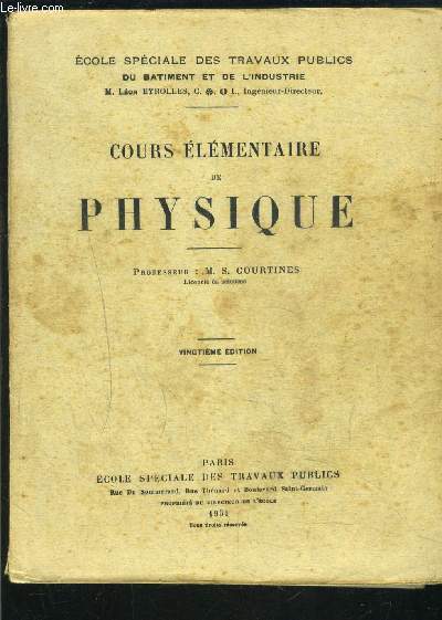 COURS ELEMENTAIRE DE PHYSIQUE + livret 