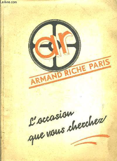 CATALOGUE DE MACHINES D IMPRIMERIE- ETABLISSEMENTS ARMAND RICHE PARIS