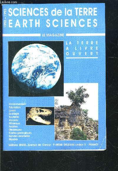 SCIENCES DE LA TERRE 1992-1993- LE MAGAZINE- LA TERRE A LIVRE OUVERT