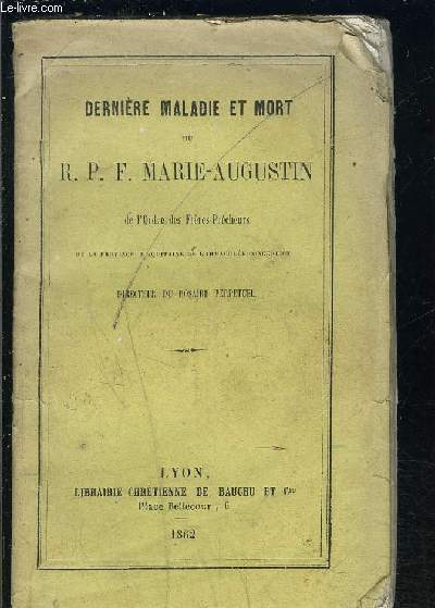 DERNIERE MALADIE ET MORT