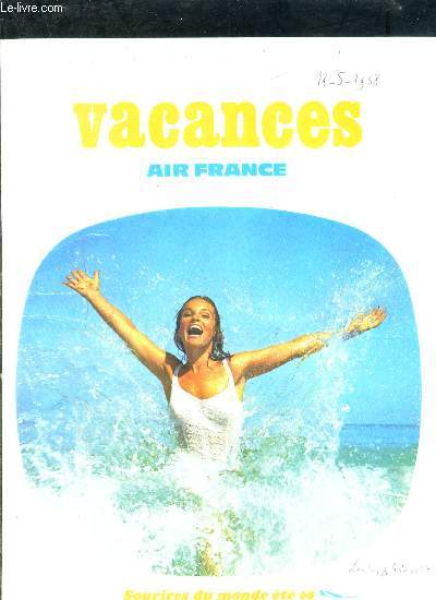 1 BROCHURE: VACANCES AIR FRANCE 1968