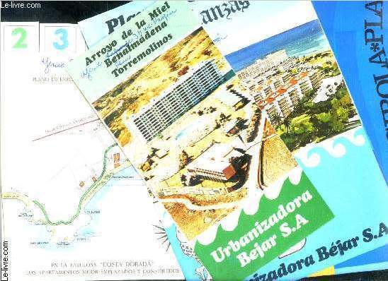 1 POCHETTE: URBANIZADORA BEJAR S.A.- contenant 9 plaquettes- de propositions de logements en Espagne- Texte en espagnol et en français