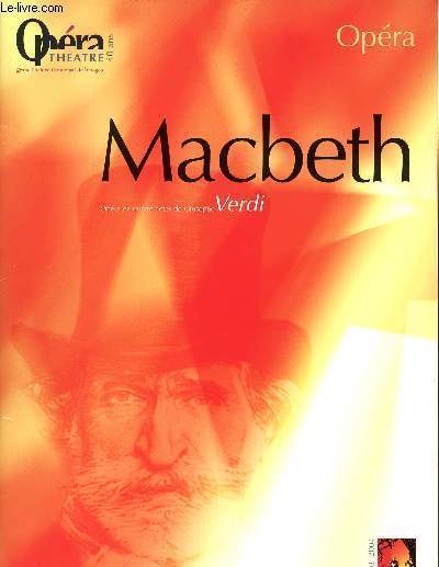 PLAQUETTE - MACBETH - OPERA EN 4 ACTES DE GIUSEPPE VERDI - Guy Condette - Frdric L'Huillier - Patrice Berger - Melania Isar - Latchezar Lazarov - Jean Goyetche - Dominique Rossignol