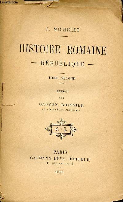 HISTOIRE ROMAINE - REPUBLIQUE - TOME 2