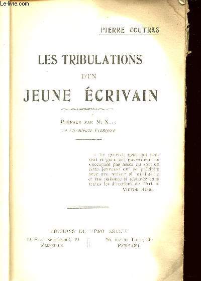 LES TRIBULATIONS D'UN JEUNE ECRIVAIN