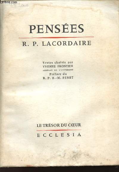 PENSEES - R.P. LACORDAIRE