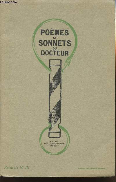 POEMES ET SONNETS DU DOCTEUR - FASCICULE NIII