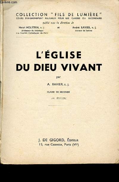 L'EGLISE DU DIEU VIVANT - CLASSE DE SECONDE