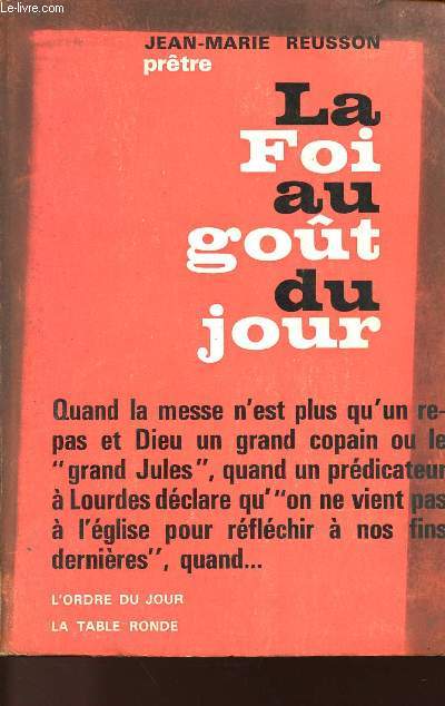 LA FOI AU GOUT DU JOUR - L'ORDRE DU JOUR