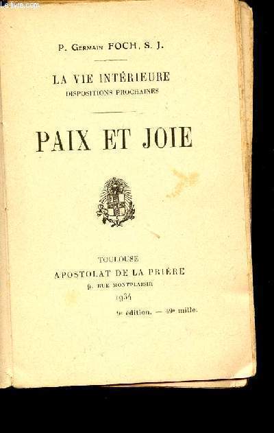 PAIX ET JOIE