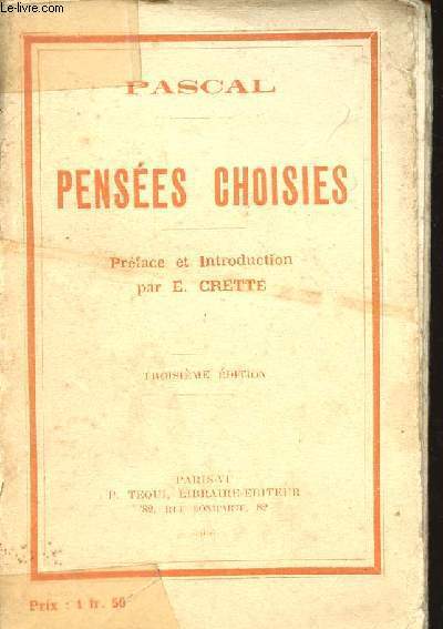 PENSEES CHOISIES