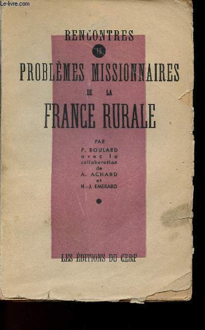RENCONTRES N16 - PROBLEMES MISSIONNAIRES DE LA FRANCE RURALE