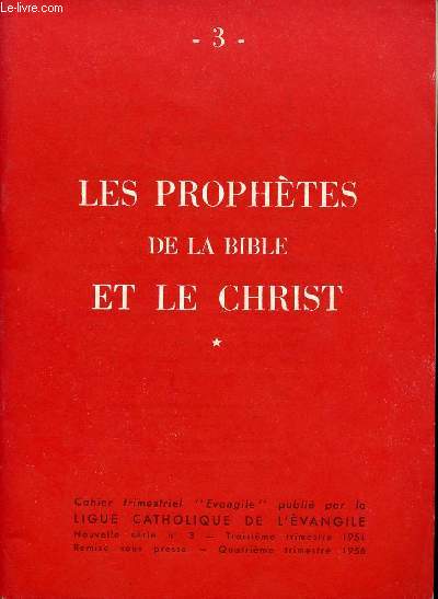 CAHIER TRIMESTRIEL 