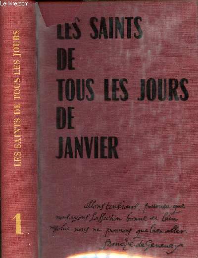 LES SAINTS DE TOUS LES JOURS DE JANVIER - N1 - HIVER 1956-57.