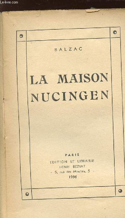 LA MAISON NUCINGEN