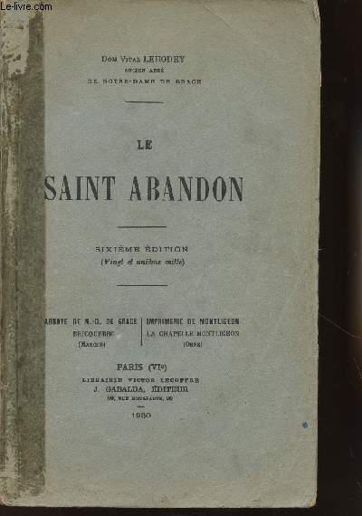 LE SAINT ABANDON