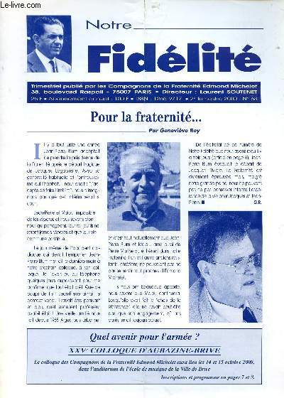 NOTRE FIDELITE - 2E TRIMESTRE 2000 - N63