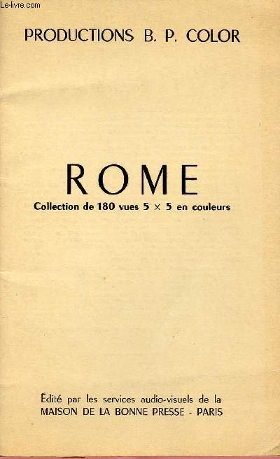 ROME : COLLECTION DE 180 VUES 5X5 EN COULEURS
