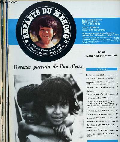 ENFANTS DU MEKONG - 10 REVUES : N41, N43, N44, N45, N46,N47, N48, N50, N51, N53