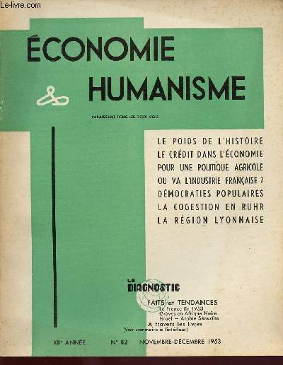 ECONOMIE ET HUMANISME N82 : NOV-DEC 53