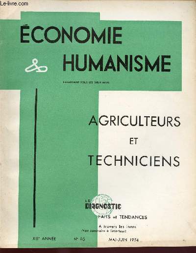 ECONOMIE ET HUMANISME N85 - MAI/JUIN 54