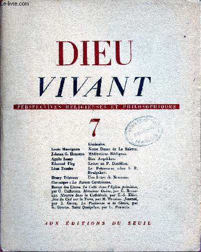 DIEU VIVANT N7