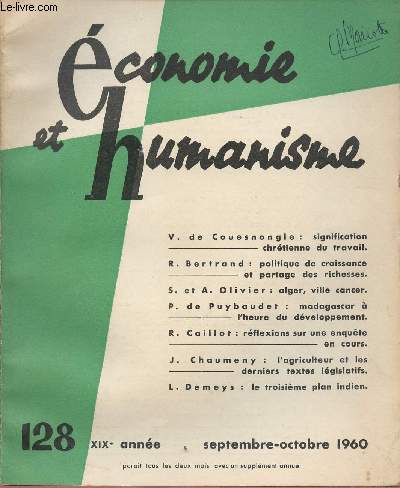 ECONOMIE ET HUMANISME N128 : SEPT/OCT60