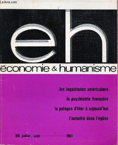 ECONOMIE ET HUMANISME N188 : JUI/AOUT 69