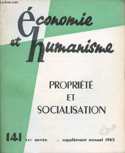 ECONOMIE ET HUMANISME N141 - SUPPLEMENT ANNUEL 62