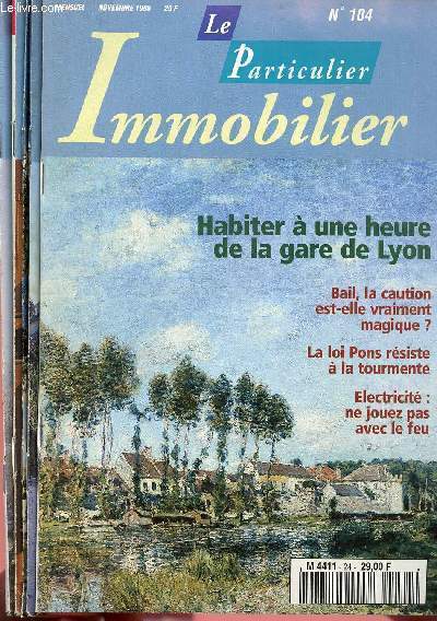 LOT DE 5 REVUES : LE PARTICULIER IMMOBILIER