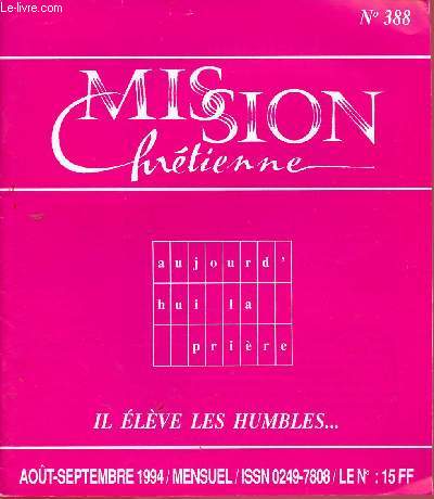 MISSION CHRETIENNE N388 - AOUT/SEPT 94