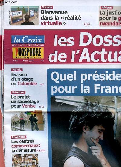 LES DOSSIERS DE L'ACTUALITE - 3 JOURNAUX - N 92, 93, 94