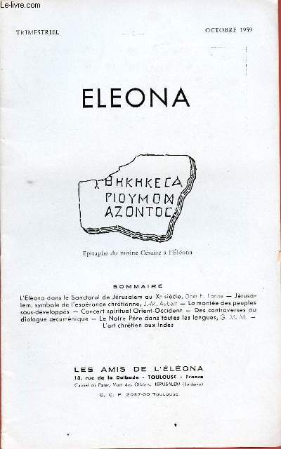 ELEONA - TRIMESTRIEL : OCT 59